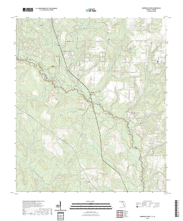 Barrineau Park, FL-AL — USGS 7.5-minute topo (2024)