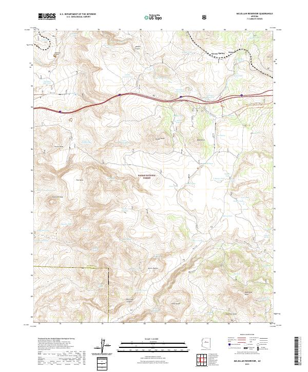 McLellan Reservoir, AZ — USGS 7.5-minute topo (2021)