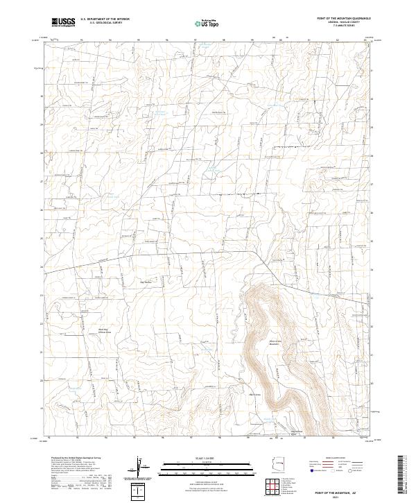 Point of the Mountain, AZ — USGS 7.5-minute topo (2021)