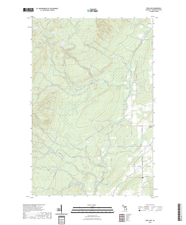Pine Lake, MI — USGS 7.5-minute topo (2023)