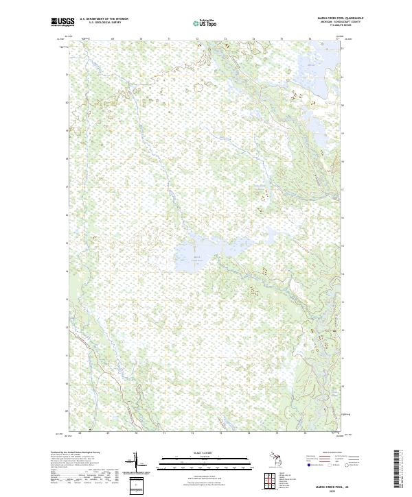 Marsh Creek Pool, MI — USGS 7.5-minute topo (2023)
