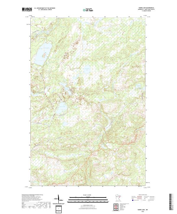 Barrs Lake, MN — USGS 7.5-minute topo (2022)