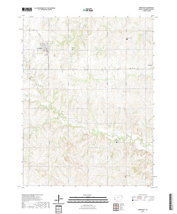 Greenleaf, KS — USGS 7.5-minute topo (2022)