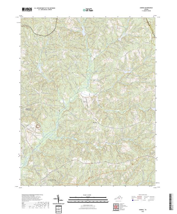 Eureka, VA — USGS 7.5-minute topo (2022)