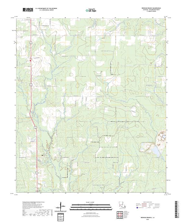 Redhead Branch, LA — USGS 7.5-minute topo (2024)