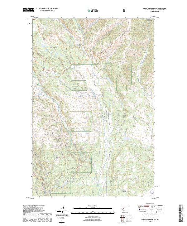 Silver King Mountain, MT — USGS 7.5-minute topo (2024)