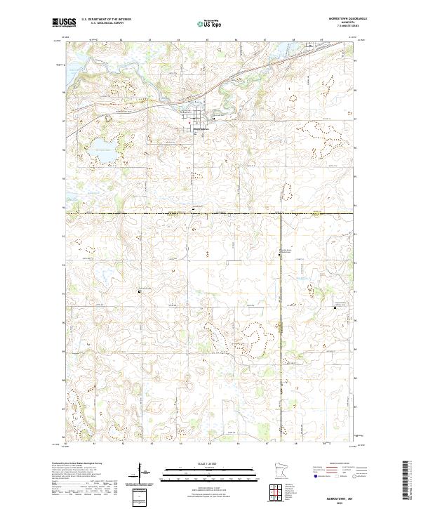 Morristown, MN — USGS 7.5-minute topo (2022)