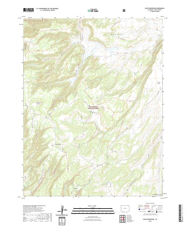 Casto Reservoir, CO — USGS 7.5-minute topo (2022)