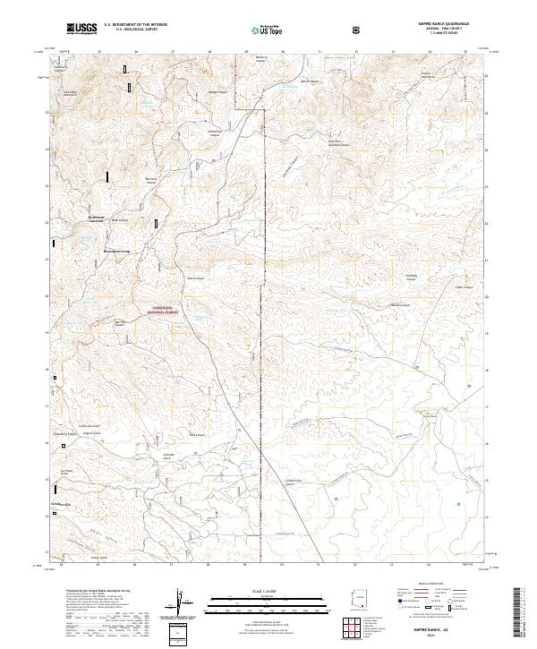 Empire Ranch, AZ — USGS 7.5-minute topo (2021)