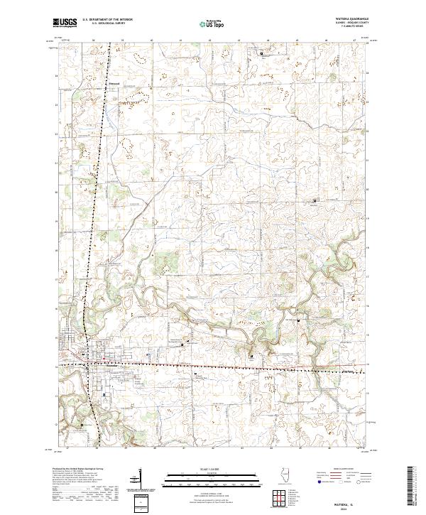 Watseka, IL — USGS 7.5-minute topo (2024)