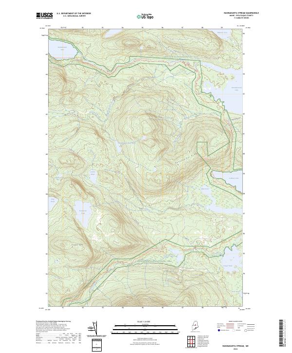 Nahmakanta Stream, ME — USGS 7.5-minute topo (2024)