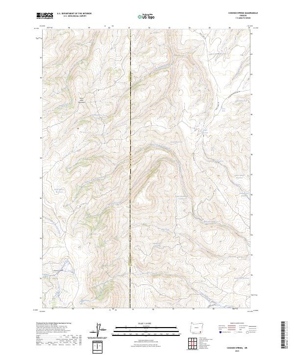 Chicken Spring, OR — USGS 7.5-minute topo (2023)