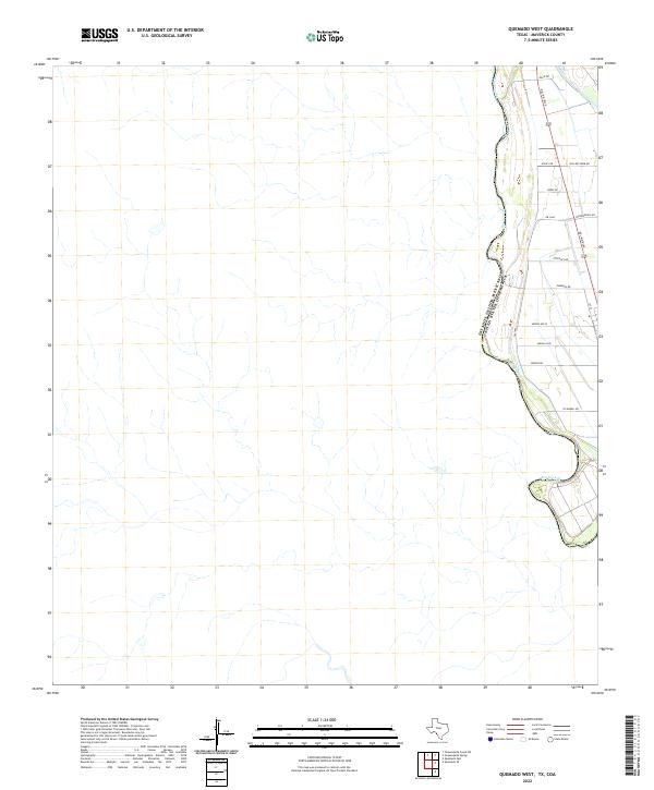 Quemado West, TX,COA, US — USGS 7.5-minute topo (2022)