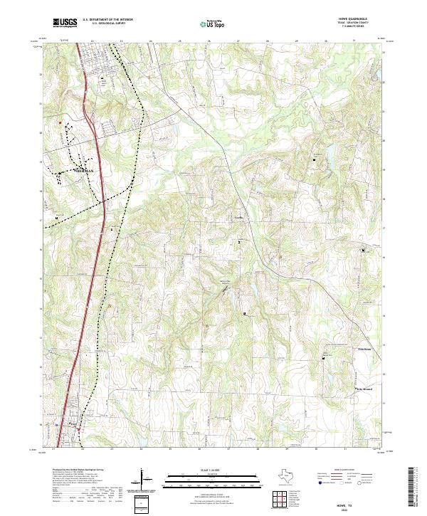 Howe, TX — USGS 7.5-minute topo (2022)