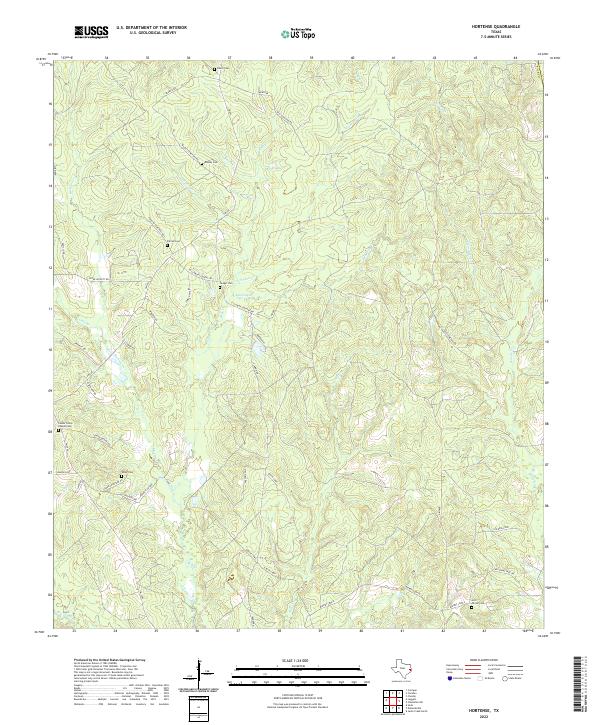 Hortense, TX — USGS 7.5-minute topo (2022)
