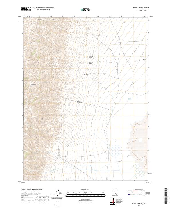 Buffalo Springs, NV — USGS 7.5-minute topo (2021)