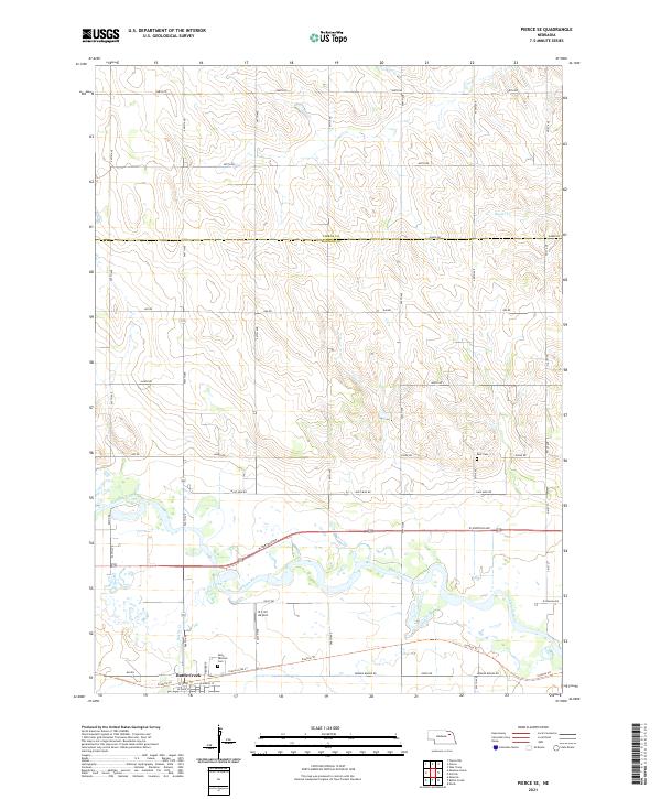 Pierce SE, NE — USGS 7.5-minute topo (2021)