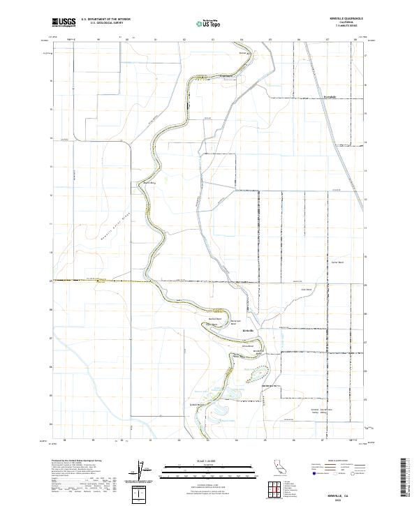Kirkville, CA — USGS 7.5-minute topo (2022)