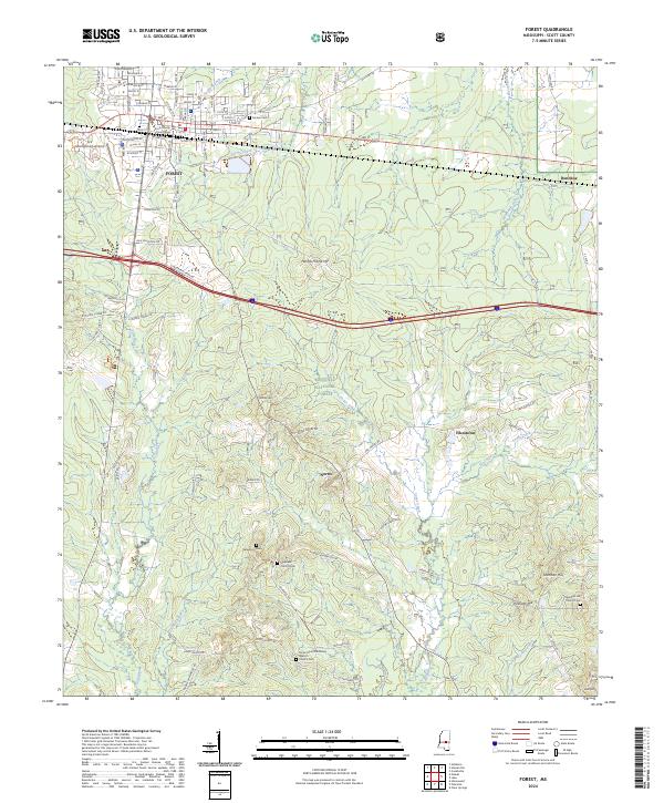 Forest, MS — USGS 7.5-minute topo (2024)