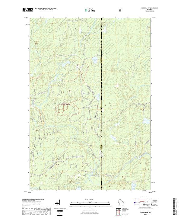 Goodman SW, WI — USGS 7.5-minute topo (2022)