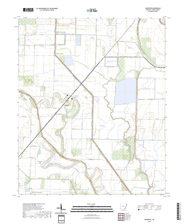 McArthur, AR — USGS 7.5-minute topo (2024)