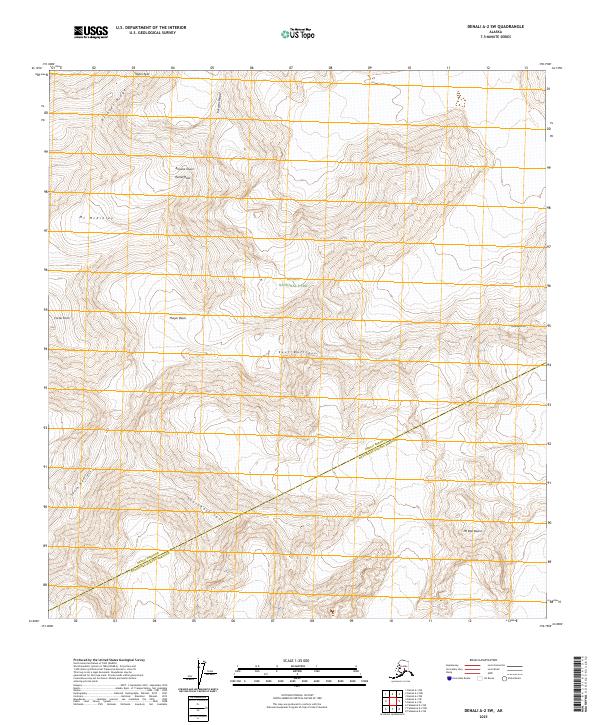 Denali A-2 SW, AK — USGS 7.5-minute topo (2025)