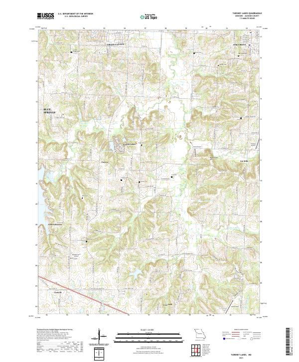 Tarsney Lakes, MO — USGS 7.5-minute topo (2021)