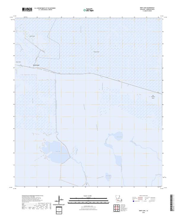 Deep Lake, LA — USGS 7.5-minute topo (2024)