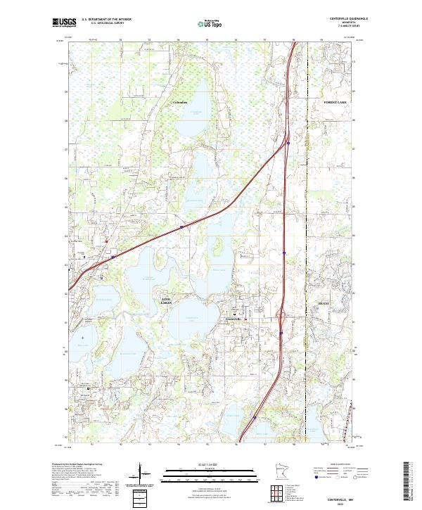 Centerville, MN — USGS 7.5-minute topo (2022)