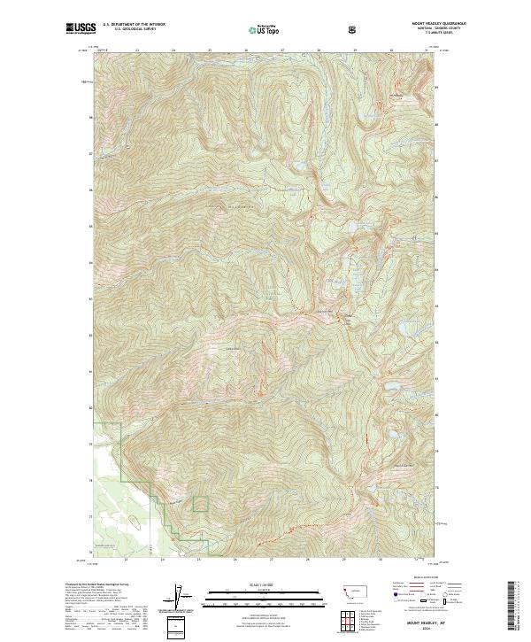 Mount Headley, MT — USGS 7.5-minute topo (2024)