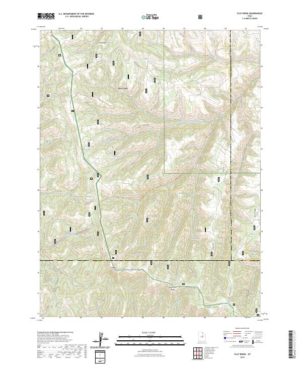 Flat Ridge, UT — USGS 7.5-minute topo (2023)