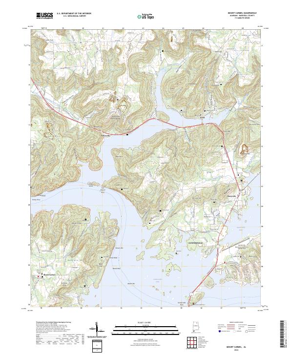 Mount Carmel, AL — USGS 7.5-minute topo (2024)