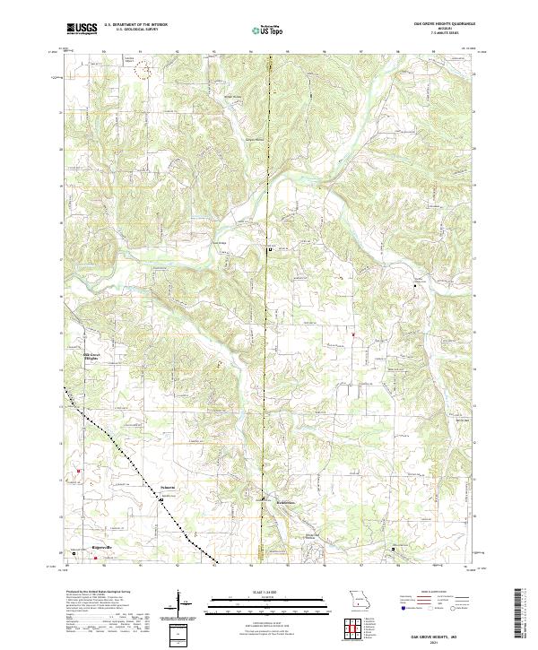 Oak Grove Heights, MO — USGS 7.5-minute topo (2021)