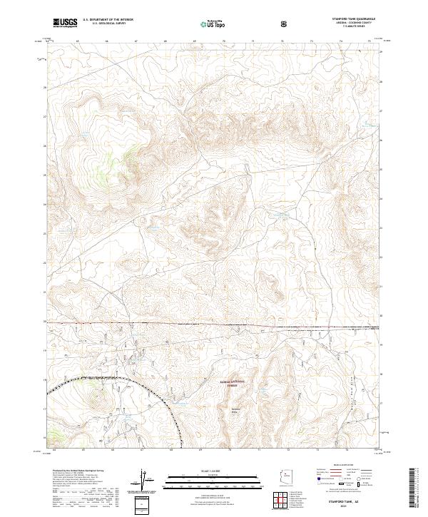 Stanford Tank, AZ — USGS 7.5-minute topo (2021)
