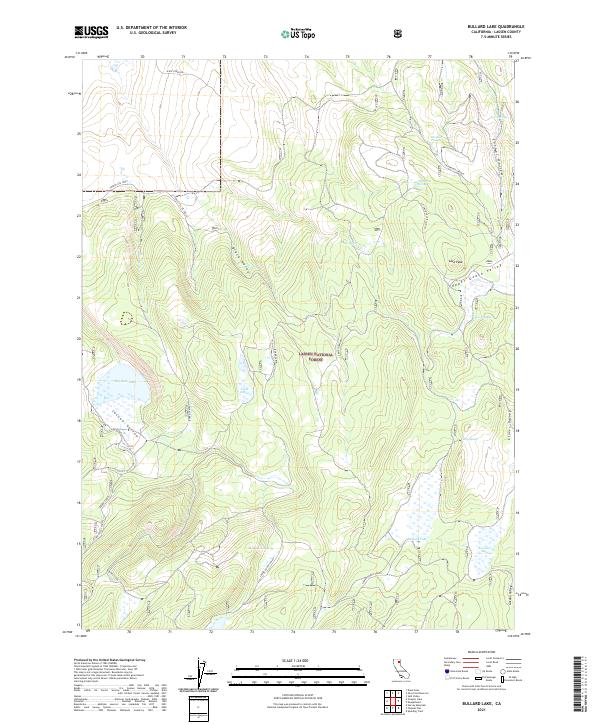 Bullard Lake, CA — USGS 7.5-minute topo (2021)