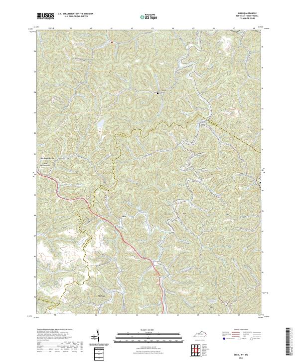 Milo, KY-WV — USGS 7.5-minute topo (2022)