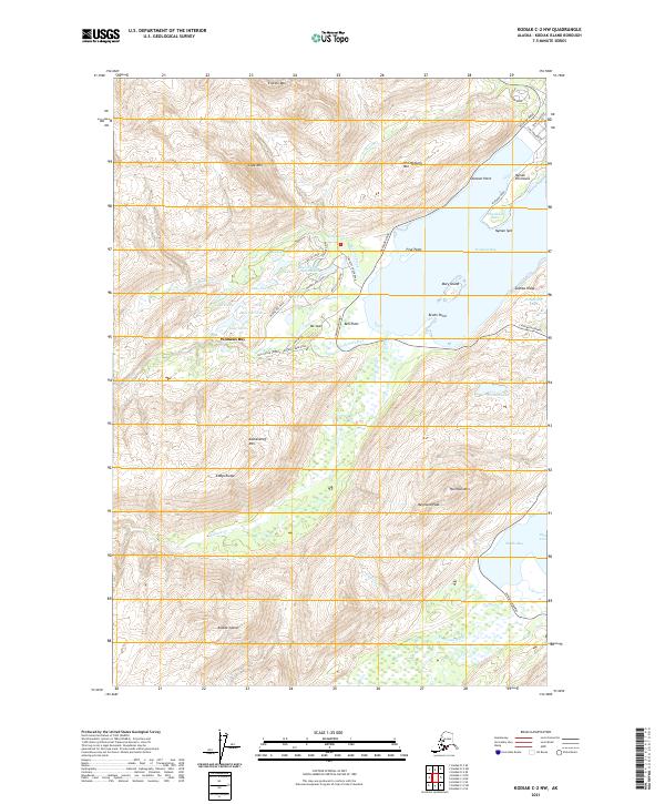 Kodiak C-2 NW, AK — USGS 7.5-minute topo (2021)