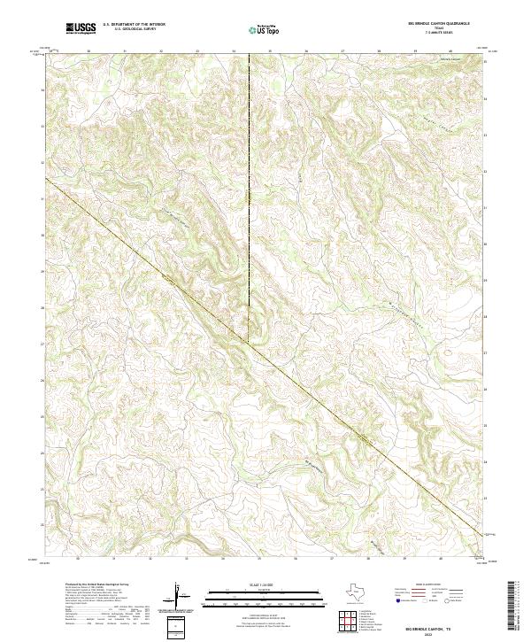 Big Brindle Canyon, TX — USGS 7.5-minute topo (2022)