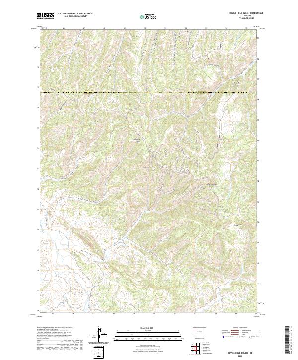 Devils Hole Gulch, CO — USGS 7.5-minute topo (2022)