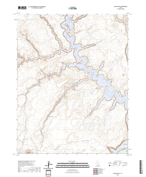 Davis Gulch, UT — USGS 7.5-minute topo (2023)