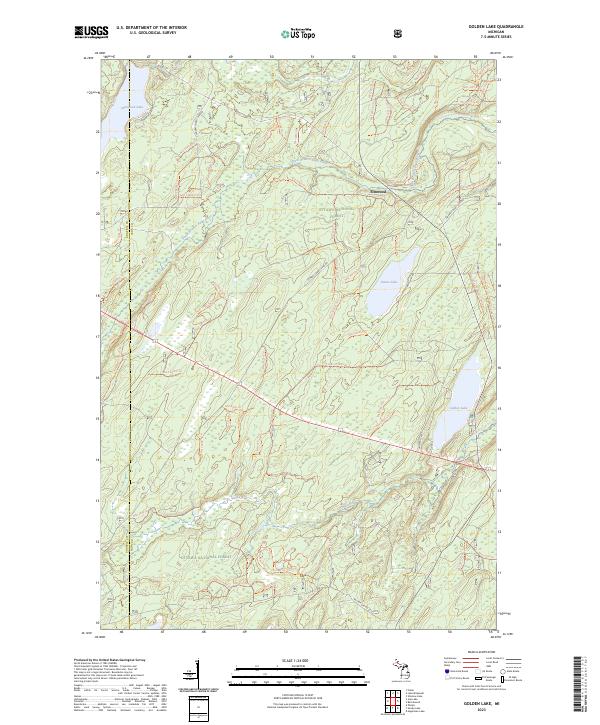 Golden Lake, MI — USGS 7.5-minute topo (2023)