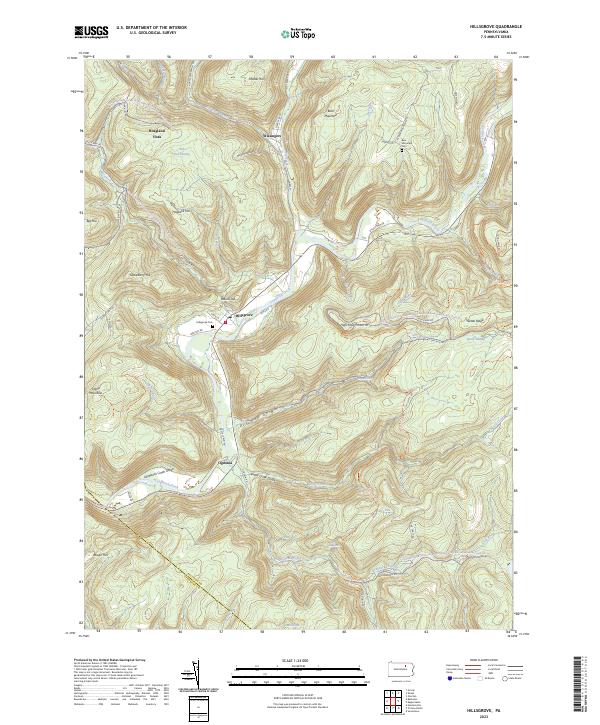 Hillsgrove, PA — USGS 7.5-minute topo (2023)