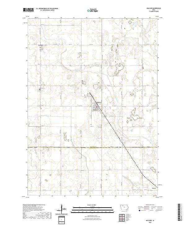 Mallard, IA — USGS 7.5-minute topo (2022)