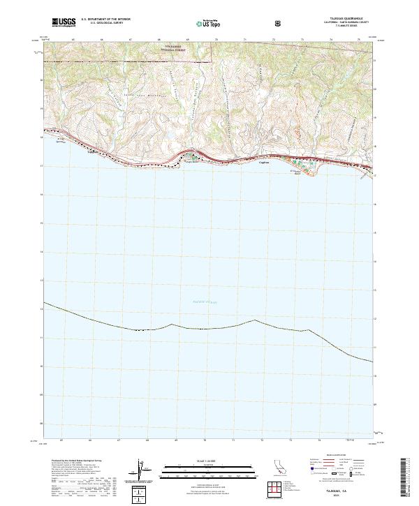 Tajiguas, CA — USGS 7.5-minute topo (2021)