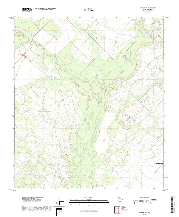 Halff Ranch, TX — USGS 7.5-minute topo (2022)