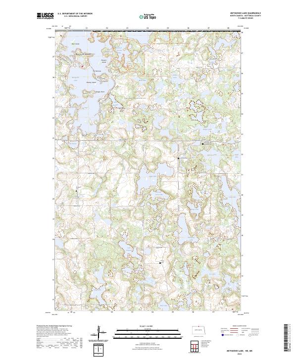 Metigoshe Lake, ND-MB — USGS 7.5-minute topo (2024)
