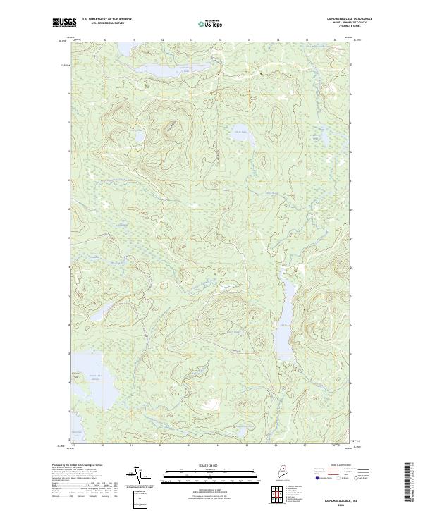 La Pomkeag Lake, ME — USGS 7.5-minute topo (2024)