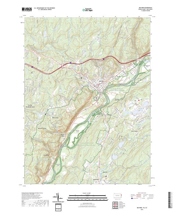 Milford, PA-NJ — USGS 7.5-minute topo (2023)