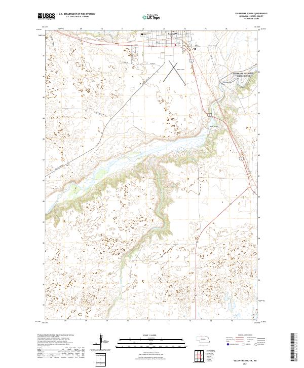 Valentine South, NE — USGS 7.5-minute topo (2021)