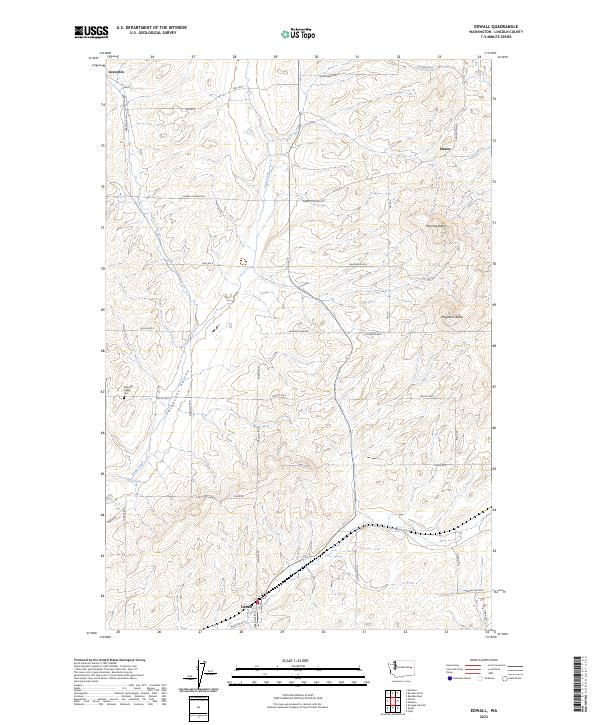 Edwall, WA — USGS 7.5-minute topo (2023)